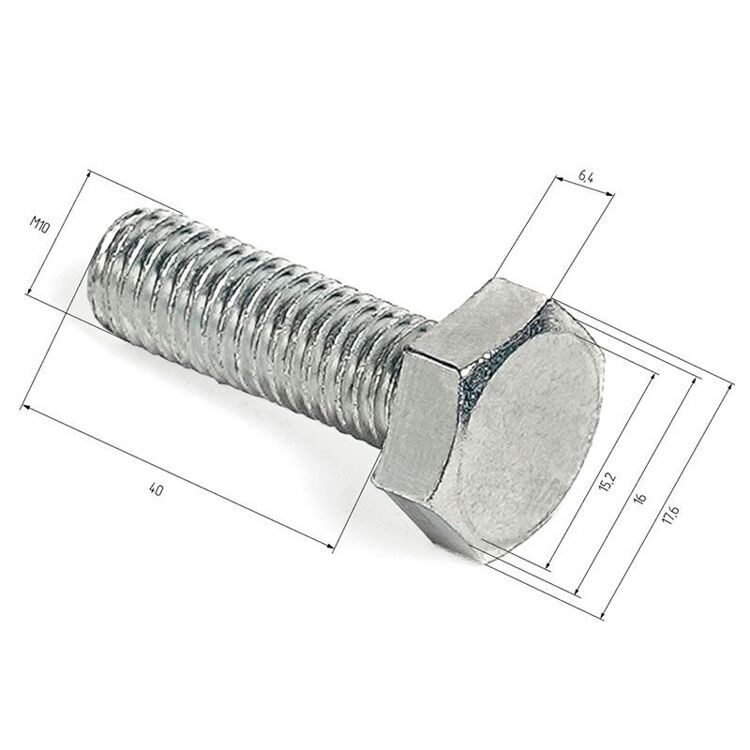 Болт с шестигранной головкой М10х40мм